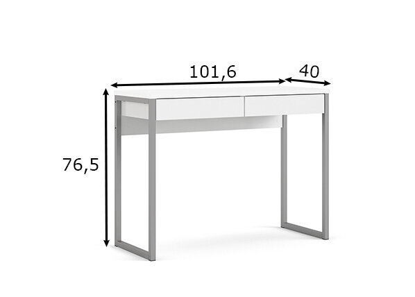 Function Plus kirjoituspöytä, valkoinen/harmaa hinta ja tiedot | Tietokonepöydät ja työpöydät | hobbyhall.fi