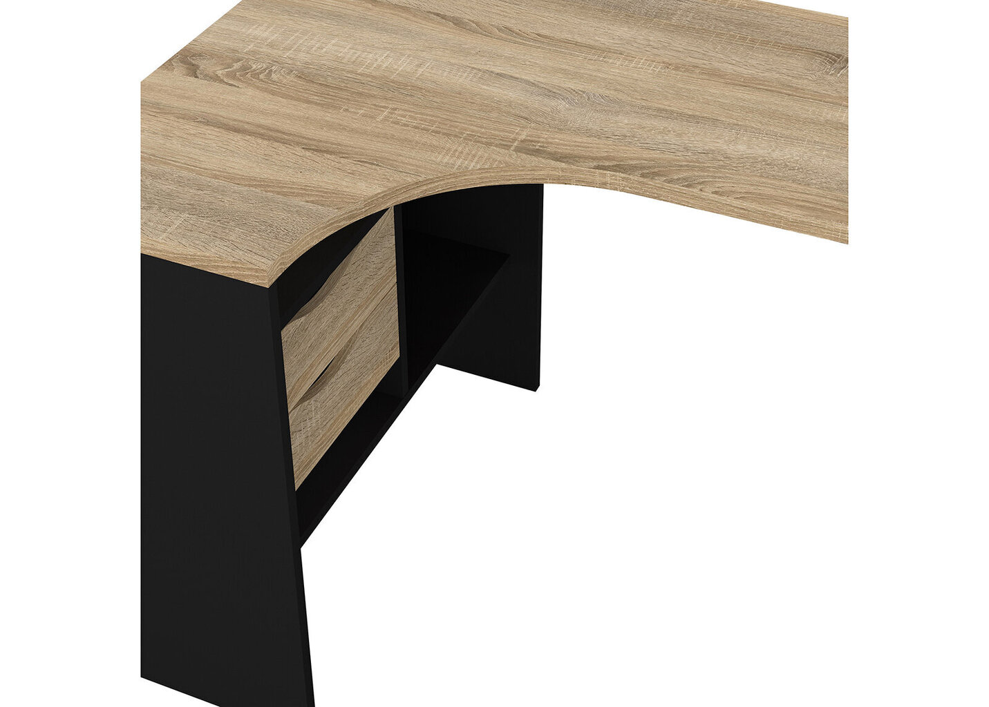 Function Plus kirjoituspöytä, musta/ruskea hinta ja tiedot | Tietokonepöydät ja työpöydät | hobbyhall.fi