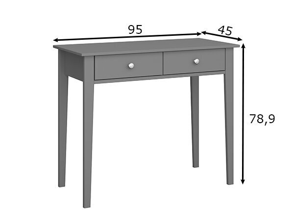 Kirjoituspöytä Tvilum Tromsö, harmaa hinta ja tiedot | Tietokonepöydät ja työpöydät | hobbyhall.fi