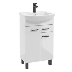 Kylpyhuonekaappi, jossa on pesuallas Euroliux, valkoinen/musta hinta ja tiedot | Kylpyhuonekaapit | hobbyhall.fi