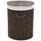 vidaXL Bambu pyykkikori ovaali tummanruskea hinta ja tiedot | Kylpyhuoneen sisustus | hobbyhall.fi