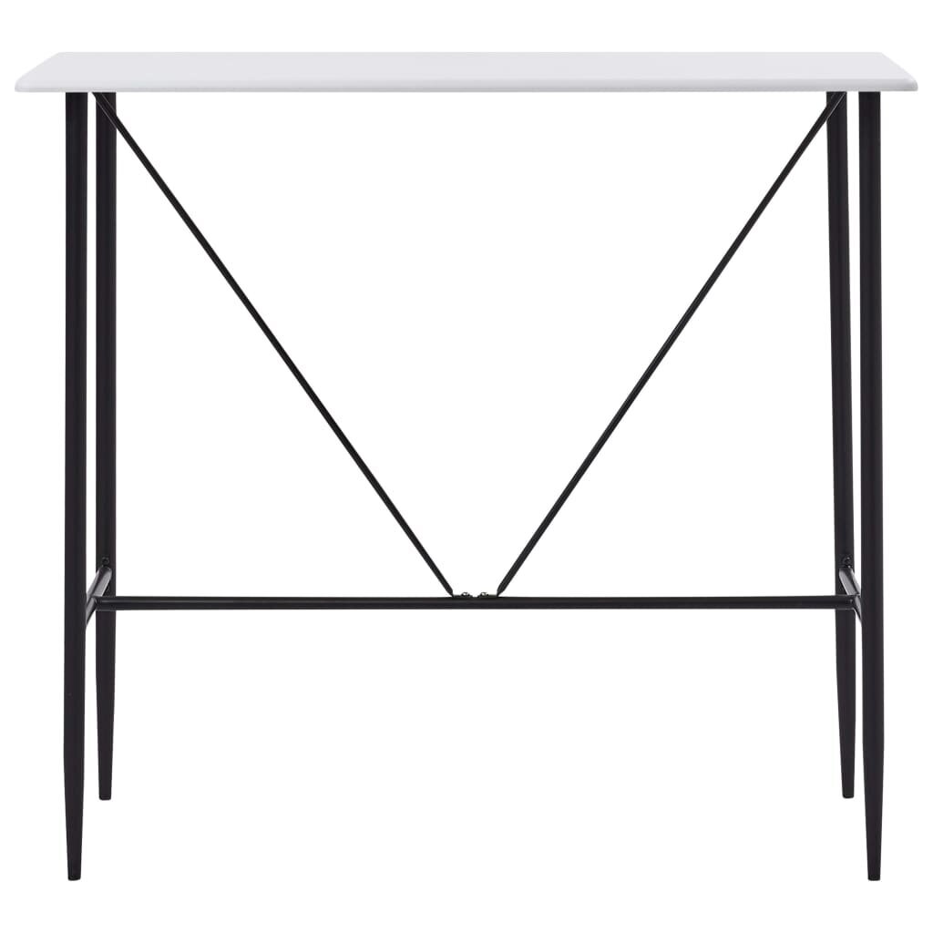 vidaXL Baaripöytä valkoinen 120x60x110 cm MDF hinta ja tiedot | Ruokapöydät | hobbyhall.fi