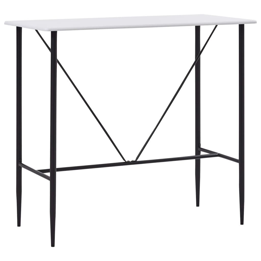 vidaXL Baaripöytä valkoinen 120x60x110 cm MDF hinta ja tiedot | Ruokapöydät | hobbyhall.fi