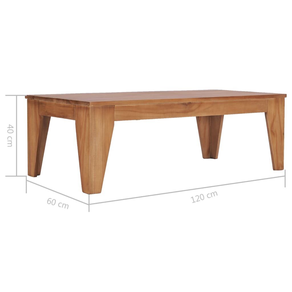 vidaXL Sohvapöytä 120x60x40 cm täysi tiikki hinta ja tiedot | Sohvapöydät | hobbyhall.fi