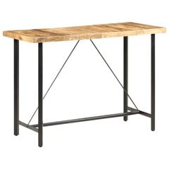 vidaXL Baaripöytä 150x70x107 cm karkea mangopuu hinta ja tiedot | Ruokapöydät | hobbyhall.fi