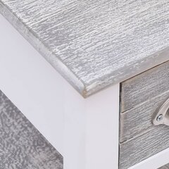 vidaXL Sivupöytä harmaa 40x40x40 cm keisaripuu hinta ja tiedot | Sohvapöydät | hobbyhall.fi