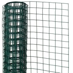 Nature Metalliverkko neliö 1x5 m 25 mm muovipäällysteinen teräs vihreä hinta ja tiedot | Aidat ja tarvikkeet | hobbyhall.fi