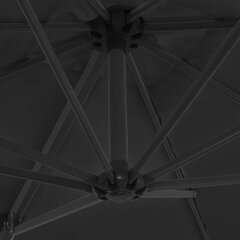 vidaXL Riippuva aurinkovarjo teräspylväällä 250x250 cm antrasiitti hinta ja tiedot | Aurinkovarjot ja markiisit | hobbyhall.fi