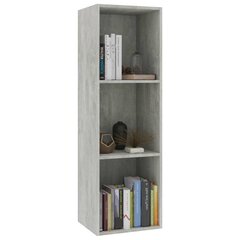 vidaXL Kirjakaappi betoninharmaa 36x30x114 cm lastulevy hinta ja tiedot | Hyllyt | hobbyhall.fi