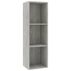 vidaXL Kirjakaappi betoninharmaa 36x30x114 cm lastulevy hinta ja tiedot | Hyllyt | hobbyhall.fi