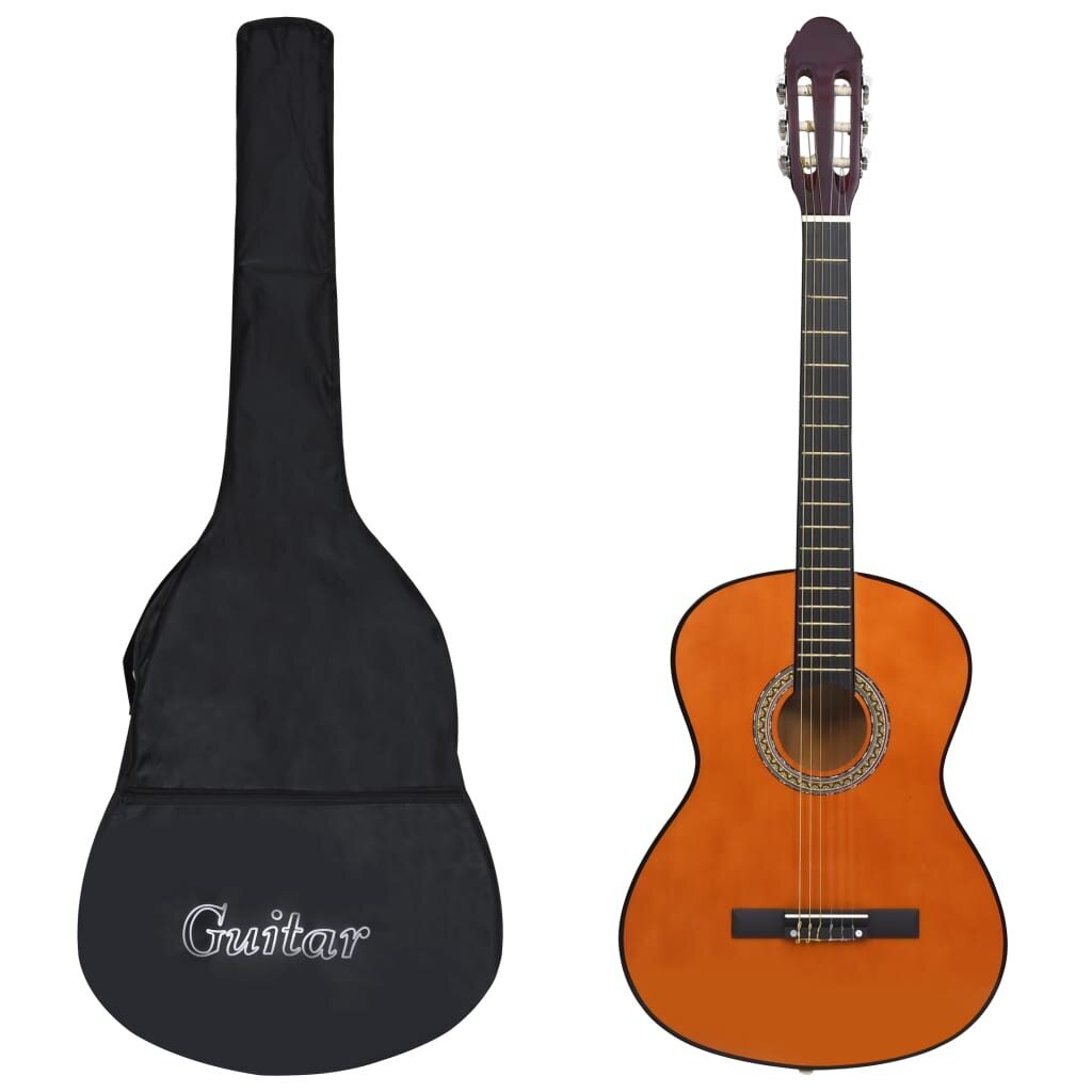 vidaXL 12-osainen klassinen kitara aloittelijan sarja 4/4 39" hinta ja tiedot | Kitarat | hobbyhall.fi