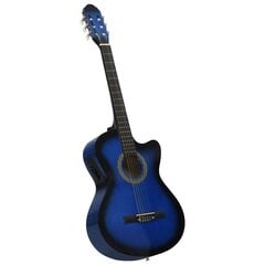 vidaXL Akustinen cutaway-kitara taajuuskorjaimella 6-kielinen sininen hinta ja tiedot | vidaXL Kodinkoneet ja kodinelektroniikka | hobbyhall.fi