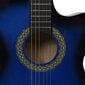 vidaXL Akustinen cutaway-kitara taajuuskorjaimella 6-kielinen sininen hinta ja tiedot | Kitarat | hobbyhall.fi