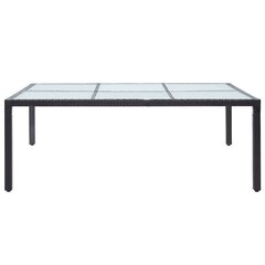vidaXL Ulkoruokapöytä musta 200x150x74 cm polyrottinki hinta ja tiedot | Puutarhapöydät | hobbyhall.fi