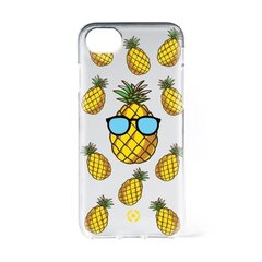 Apple iPhone 6/6S/7 cover Teen Pineapple By Celly Transparent hinta ja tiedot | Puhelimen kuoret ja kotelot | hobbyhall.fi