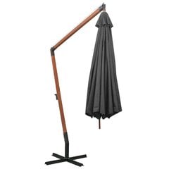 vidaXL Riippuva päivänvarjo tangolla antrasiitti 3,5x2,9 m täysi kuusi hinta ja tiedot | Aurinkovarjot ja markiisit | hobbyhall.fi