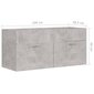 vidaXL Allaskaappi betoninharmaa 100x38,5x46 cm lastulevy hinta ja tiedot | Kylpyhuonekaapit | hobbyhall.fi