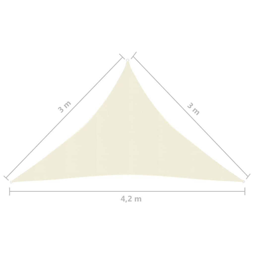 vidaXL Aurinkopurje 160 g/m² kerma 3x3x4,2 m HDPE hinta ja tiedot | Aurinkovarjot ja markiisit | hobbyhall.fi