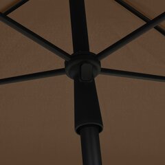 vidaXL Puutarhan aurinkovarjo tangolla 210x140 cm harmaanruskea hinta ja tiedot | Aurinkovarjot ja markiisit | hobbyhall.fi