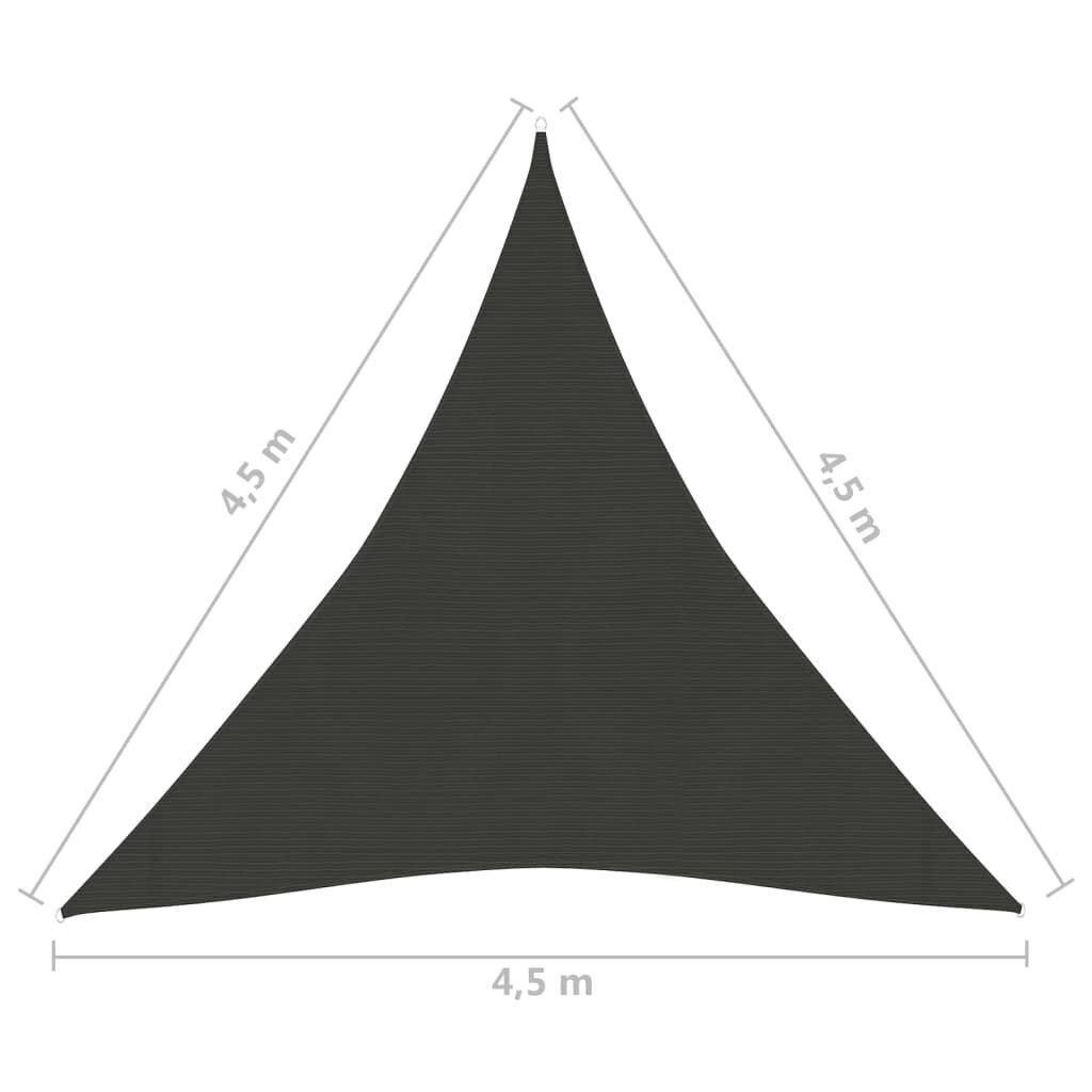 vidaXL Aurinkopurje 160 g/m² antrasiitti 4,5x4,5x4,5 m HDPE hinta ja tiedot | Aurinkovarjot ja markiisit | hobbyhall.fi