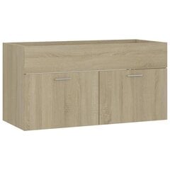 vidaXL Allaskaappi Sonoma-tammi 90x38,5x46 cm lastulevy hinta ja tiedot | Kylpyhuonekalusteet | hobbyhall.fi