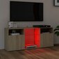 vidaXL TV-taso LED-valoilla Sonoma-tammi 120x30x50 cm hinta ja tiedot | TV-tasot | hobbyhall.fi