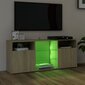 vidaXL TV-taso LED-valoilla Sonoma-tammi 120x30x50 cm hinta ja tiedot | TV-tasot | hobbyhall.fi