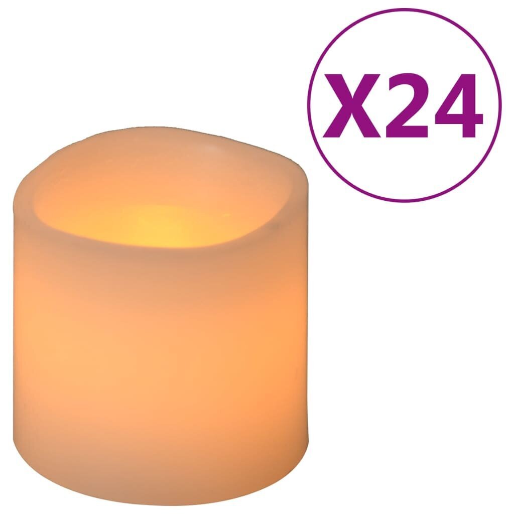vidaXL LED-sähkökynttilät 24 kpl lämmin valkoinen hinta ja tiedot | Kynttilät ja kynttilänjalat | hobbyhall.fi