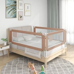 vidaXL Turvalaita sänkyyn harmaanruskea 160x25 cm kangas hinta ja tiedot | Lasten turvallisuus | hobbyhall.fi