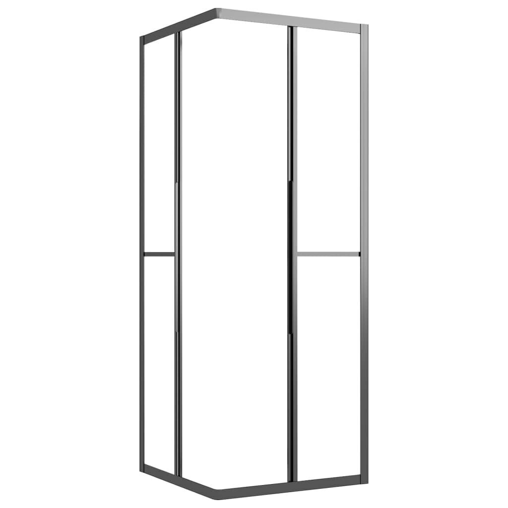 vidaXL Suihkukaappi huurrettu ESG 80x80x180 cm musta hinta ja tiedot | Suihkukaapit ja suihkunurkat | hobbyhall.fi