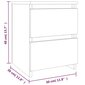 vidaXL Yöpöydät 2 kpl savutammi 30x30x40 cm tekninen puu hinta ja tiedot | Yöpöydät | hobbyhall.fi