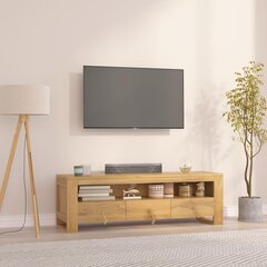 vidaXL TV-taso 110x30x35 cm täysi tiikki hinta ja tiedot | TV-tasot | hobbyhall.fi