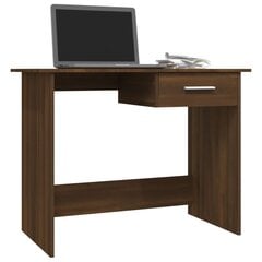 vidaXL Työpöytä ruskea tammi 100x50x76 cm tekninen puu hinta ja tiedot | Tietokonepöydät ja työpöydät | hobbyhall.fi