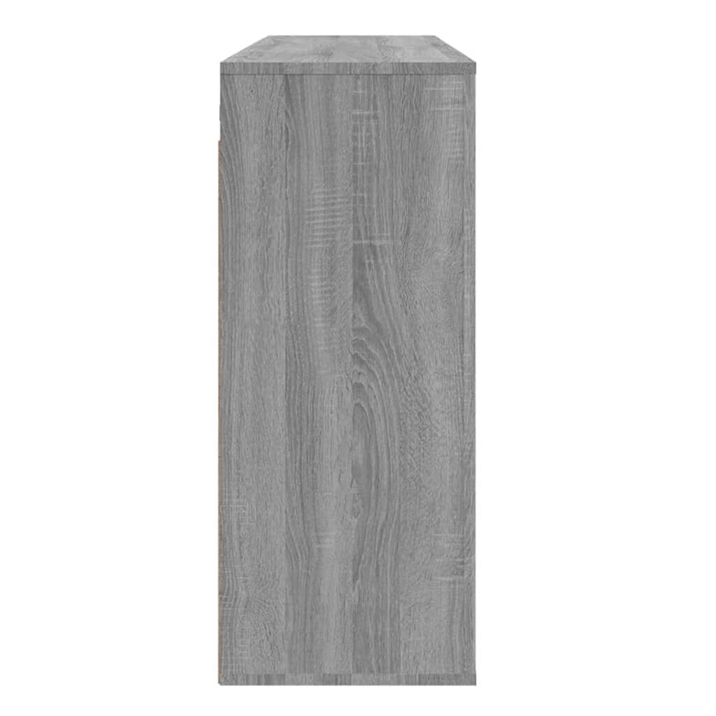 vidaXL Seinäkaappi harmaa Sonoma 80x33x80 cm tekninen puu hinta ja tiedot | Olohuoneen kaapit ja lipastot | hobbyhall.fi