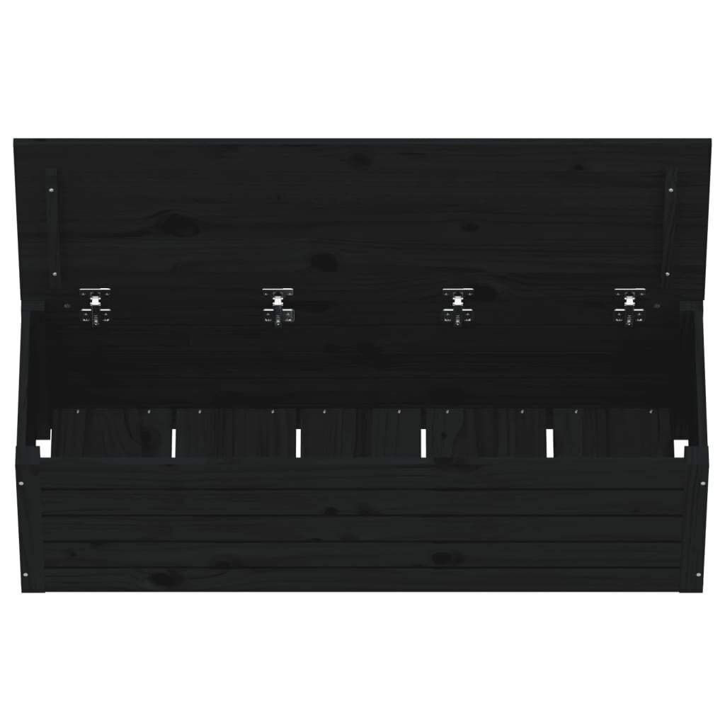 vidaXL Säilytyslaatikko musta 109x36,5x33 cm täysi mänty hinta ja tiedot | Säilytyslaatikot ja -korit | hobbyhall.fi