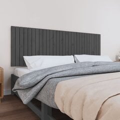 vidaXL Sängynpääty seinälle harmaa 185x3x60 cm täysi mänty hinta ja tiedot | Sängyt | hobbyhall.fi
