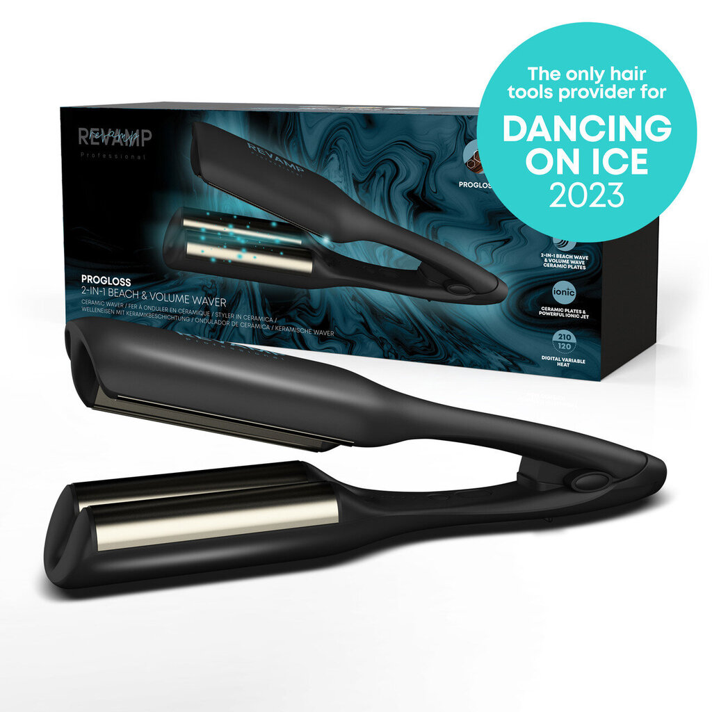 Revamp Revamp WV-3000-EU Progloss 2-IN-1 Beach & Volume Waver hinta ja tiedot | Suoristusraudat ja kihartimet | hobbyhall.fi