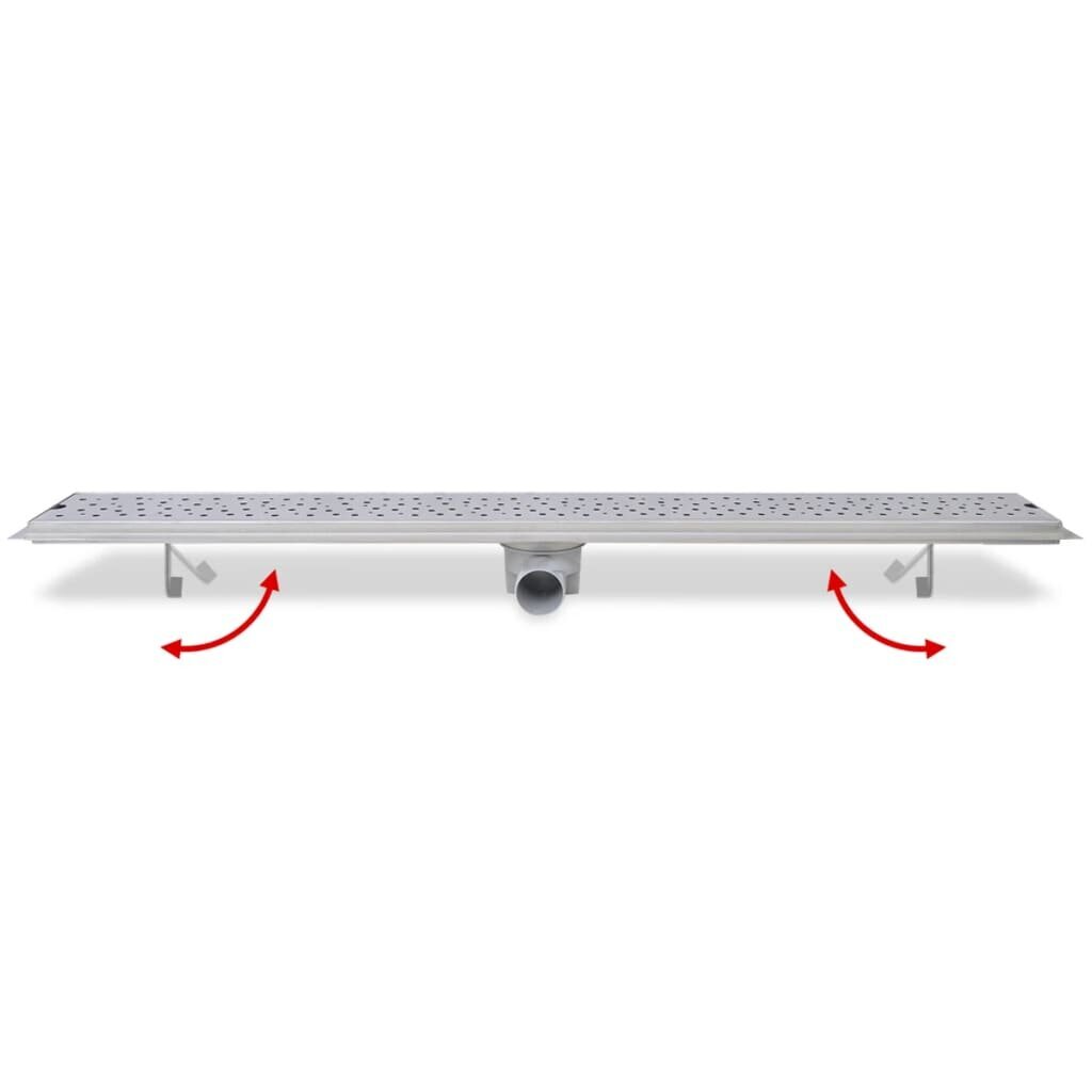 vidaXL Lineaarinen suihkukaivo Kupla 1030x140 mm Ruostumaton teräs hinta ja tiedot | Lattiakaivot | hobbyhall.fi