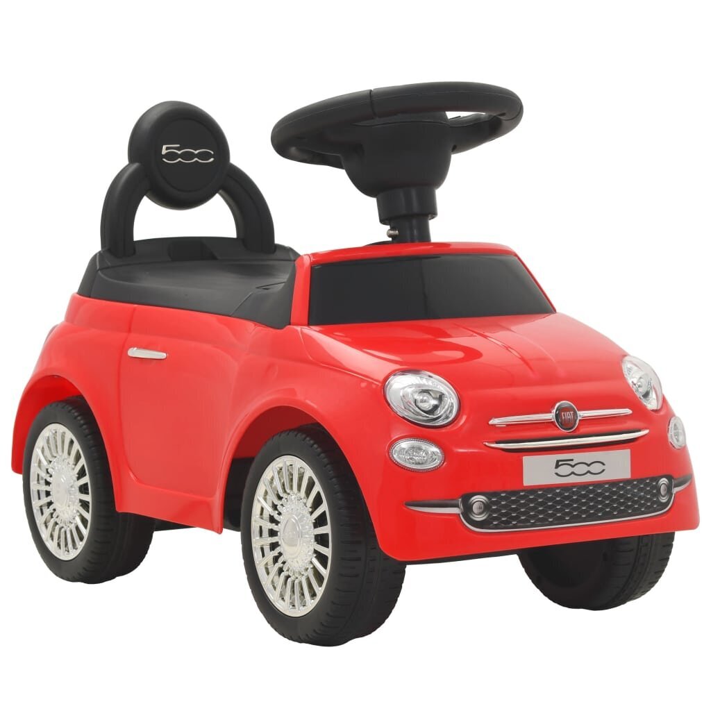 vidaXL Potkuauto Fiat 500 punainen hinta ja tiedot | Lasten sähköautot | hobbyhall.fi