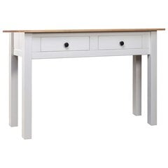 vidaXL Konsolipöytä valkoinen 110x40x72 cm täysi mänty Panama-sarja hinta ja tiedot | Sohvapöydät | hobbyhall.fi
