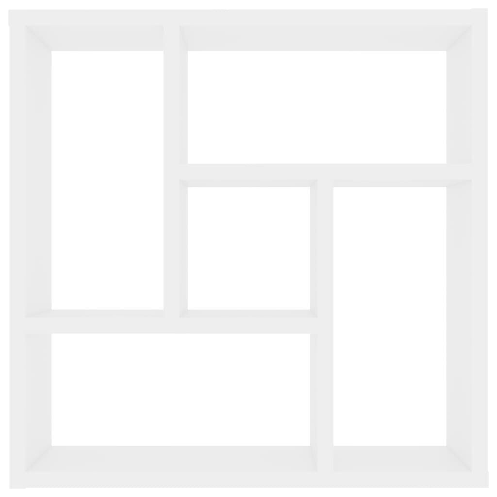 vidaXL Seinähylly valkoinen 45,1x16x45,1 cm lastulevy hinta ja tiedot | Hyllyt | hobbyhall.fi