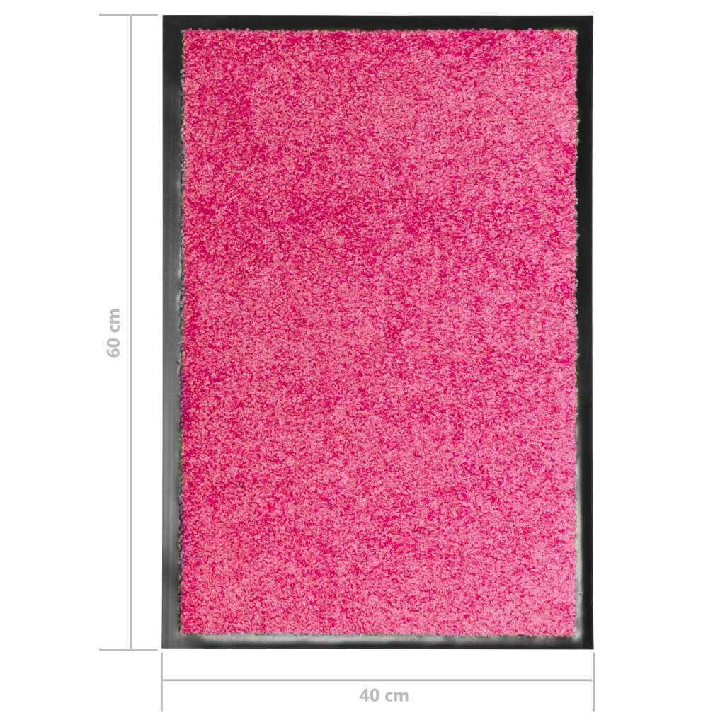 vidaXL Ovimatto pestävä pinkki 40x60 cm hinta ja tiedot | Ovimatot | hobbyhall.fi