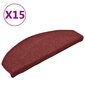 vidaXL Porrasmatot 15 kpl punainen 65x24x4 cm hinta ja tiedot | Isot matot | hobbyhall.fi