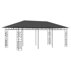 vidaXL Huvimaja hyttysverkolla 6x3x2,73 m antrasiitti hinta ja tiedot | Puutarhapaviljongit | hobbyhall.fi