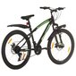 vidaXL Maastopyörä 21 vaihdetta 26" renkaat 46 cm runko musta hinta ja tiedot | Polkupyörät | hobbyhall.fi
