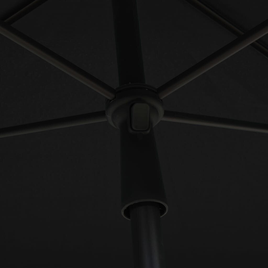 vidaXL Puutarhan aurinkovarjo tangolla 210x140 cm musta hinta ja tiedot | Aurinkovarjot ja markiisit | hobbyhall.fi