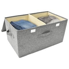 vidaXL Säilytyslaatikko kangas 50x30x25 cm harmaa hinta ja tiedot | Säilytyslaatikot ja -korit | hobbyhall.fi