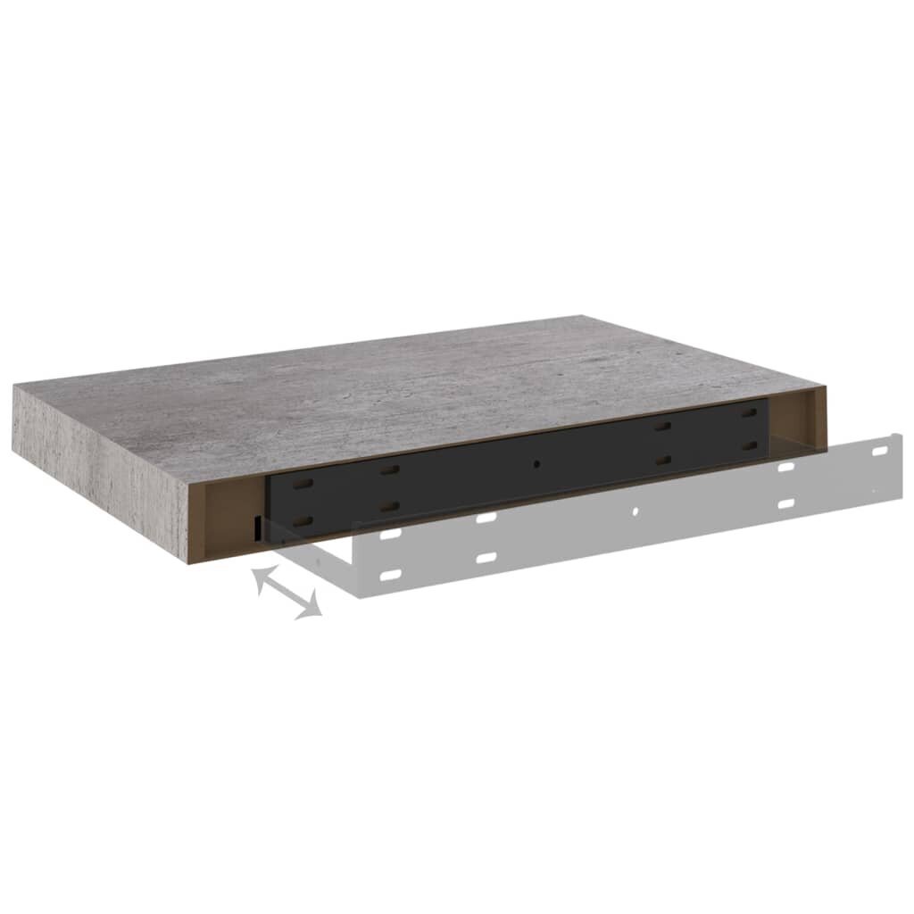 vidaXL Kelluva seinähylly betoninharmaa 40x23x3,8 cm MDF hinta ja tiedot | Hyllyt | hobbyhall.fi