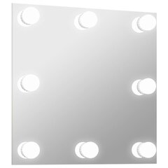vidaXL Seinäpeili LED-valoilla neliö lasi hinta ja tiedot | Peilit | hobbyhall.fi