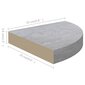 vidaXL Seinäkulmahyllyt 2 kpl betoninharmaa 25x25x3,8 cm MDF hinta ja tiedot | Hyllyt | hobbyhall.fi